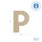 Wooden Letter P 12 inch or 8 inch, Unfinished Large Wood Letters for Crafts | Woodpeckers